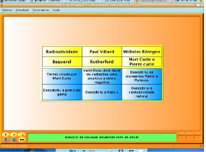 Imagem de uma tabela criada no software Jclic.