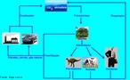 Esquema que mostra o ciclo do carbono na natureza. <br /><br /> Palavras-chave: Carbono. Ciclo do carbono. Qumica do carbono. Ciclo biogeoqumico.