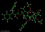 Representao tridimensional da molcula de paclitaxel (nome comercial Taxol, Bristol-Myers, Squibb)  um medicamento usado no tratamento do cncer. Tratamento cncer de ovrio, mama e Sarcoma de Kaposi.  Nomenclatura IUPAC:(2α,4α,5β,7β,10β,13α)-4,10-bis(acetyloxy)-13-{[(2R,3S)-3-(benzoylamino)-2-hydroxy-3-phenylpropanoyl]oxy}-1,7-dihydroxy-9-oxo-5,20-epoxytax-11-en-2-yl benzoate. Frmula Molecular: C47H51NO14. Massa Molar: 853,906 g/mol. <br/><br/> Palavras-chave: Molculas. Pacitaxel. Substncias qumicas. Medicamentos. Drogas.