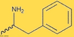 Representao de uma molcula de anfetamina (1-fenilpropano-2-amina). A anfetamina tem sido usada em massa em tratamentos para emagrecer, j que a droga  temporariamente eficaz na supresso do apetite. <br/><br/> Palavras-chave: Anfetamina. Droga. Funes qumicas.