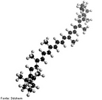 Representao da molcula de caroteno em 3D. Os carotenos so pigmentos orgnicos encontrado nas plantas e microrganismos como algas e fungos. So essenciais para a vida e nenhum animal pode sintetiz-los, por isso devem ser ingeridos na dieta. <br/><br/> Palavras-chave: Caroteno. Molcula. Tabela peridica.