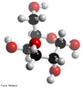 Representao em 3D de uma molcula de galactose que  um acar monossacardeo. Seu papel biolgico  energtico e  encontrado como componente do dissacardeo lactose que existe no leite.  obtido pela hidrlise da lactose. <br/><br/> Palavras-chave: Galactose. Acar monossacardeo. Energia. Biologia.