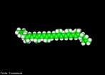 Representao da molcula de licopeno que  uma substncia carotenoide que d a cor avermelhada ao tomate, melancia, beterraba, pimento, entre outros alimentos. <br/><br/> Palavras-chave: Licopeno. Molcula. Carotenoide.