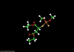 Representação tridimensional da molécula de Malation. É um organofostato usado como inseticida inibidor da acetilcolinesterase usado na medicina no tratamento da pediculose (causada por piolhos) e na agricultura no controle de pulgões. Em estado puro, o malation é um líquido amarelado. Na sua forma técnica é um líquido marrom-escuro, com cheiro de alho, sendo muito pouco solúvel em água. Nomenclatura IUPAC: 2-(dimethoxyphosphinothioylthio) butanedioic acid diethyl ester. Fórmula molecular: C10H19O6PS2. Massa molar: 330,358 g/mol. <br/><br/> Palavras-chave: Malation. Organofosfatos. Química orgânica. Pesticidas.