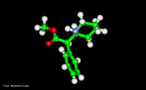 Representação tridimensional da molécula de Metilfenidato (nome comercial Ritalina). É uma substância química utilizada como fármaco do grupo das anfetaminas com ação no lóbulo pré-frontal. É usada para tratamento medicamentoso dos casos de transtorno do déficit de atenção e hiperatividade (TDAH), narcolepsia e hipersônia idiopática do sistema nervoso central (SNC). Nomenclatura IUPAC:metil 2-fenil-2-(2-piperidil)acetato. Fórmula  <br/><br/> Palavras-chave: Moléculas. Metilfenidato. Ritalin. Substâncias químicas. Medicamentos. Drogas.