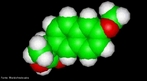 Representao tridimensional da molcula de Naproxeno.  uma droga anti-inflamatria e antirreumtica, comumente usada para a reduo moderada ou severa de inflamaes derivadas de osteoartrites, artrite reumatoide, artrite de psorase, gota, tendinite, bursite, etc. Apresenta nomes comerciais como: Aleve, Anaprox, Miranax, Naprogesic, Naprosyn, Naprelan, Synflex. Nomenclatura IUPAC: (+)-(S)-2-(6-methoxynaphthalen-2-yl) propanoic acid. Frmula Molecular: C14H14O3. Massa Molar: 230,259 g/mol. <br/><br/> Palavras-chave: Molculas. Naproxeno. Substncias qumicas. Medicamentos. Drogas.