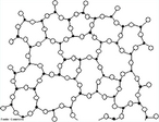 Representao da estrutura dos cristais de vidro e a participao do Silcio na sua composio. <br/><br/> Palavras-chave: Vidro. Silcio. Estrutura da matria.